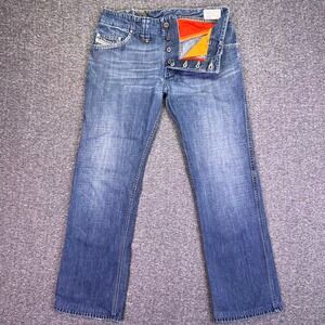 VTG Diesel Jean Men 31 Backler Straight Moto Grunge Button Fly Italy Y2K Utility